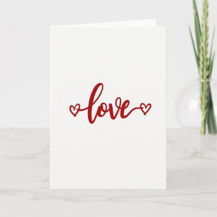 Carte à motif de cœurs d'amour rouges