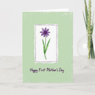 Carte à motif de fleur pointillée