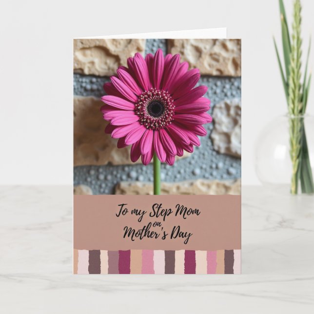 Carte à motif de fleur rayonnante striée (Devant)