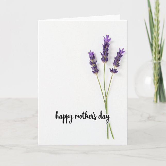 Carte à motif de fleurs blanches (Devant)