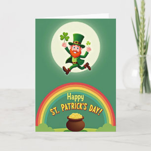 Carte à motif de lutin vert