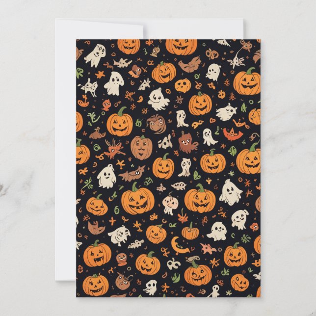 Carte à motif d'Halloween (Devant)