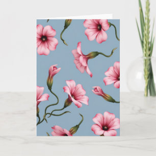 Carte à motif floral botanique