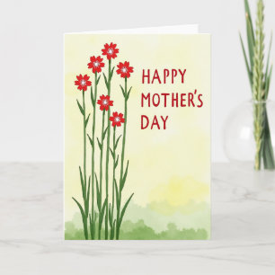 Carte à motif floral jaune