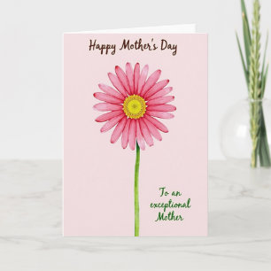 Carte à motif floral rose