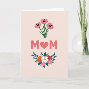Carte à motif floral rose avec effet feuille d'or 