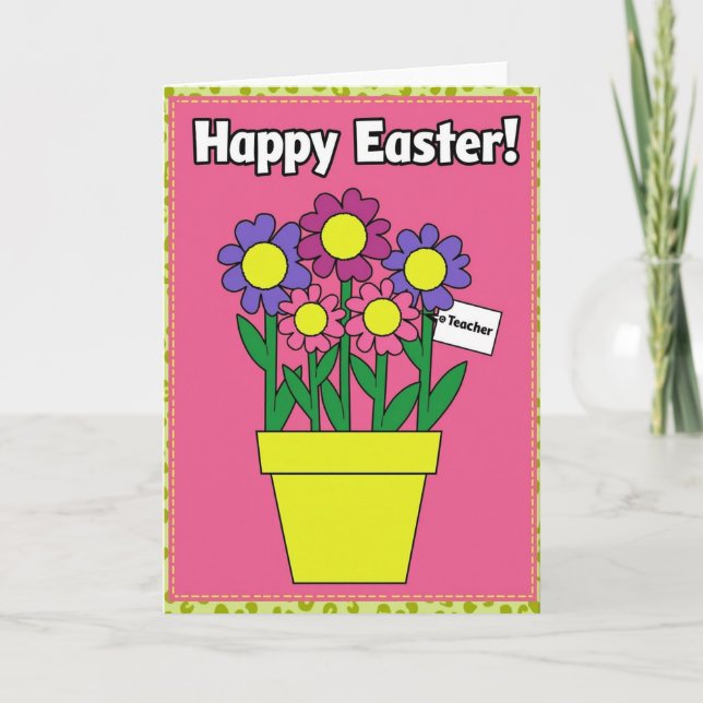 Carte à motif floral tacheté (Devant)