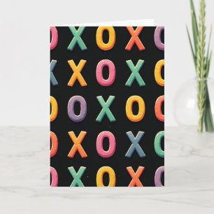 Carte à motif ludique Xo