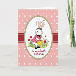Carte à motif pois de lapin
