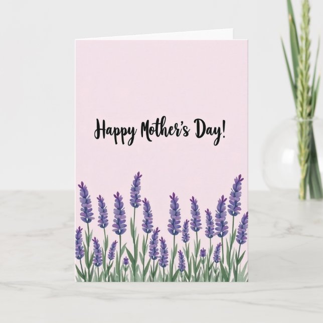 Carte à motif rose tendre (Devant)