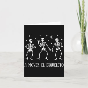 Carte A Mover El Esqueleto Drôle d'Halloween espagnol