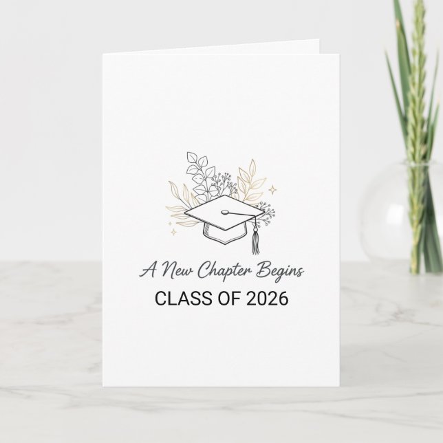Carte A New Chapter Begins Class of 2026 (Devant)