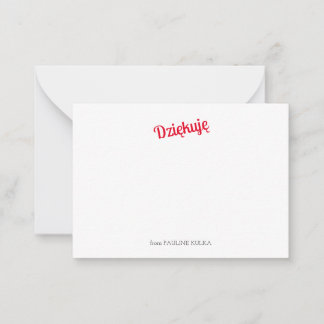 Carte à note plate Dziękujorian