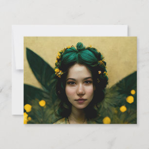 Carte à note plate Green Fairy 4,25 po x 5,5 po