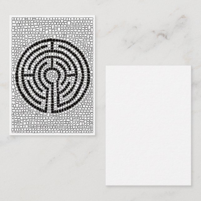 Carte à note plate LABYRINTH VII 3,5x2,5 (Devant / Derrière)