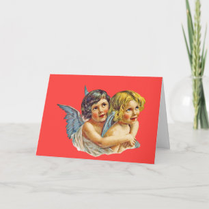 Carte à notes pliées NOËL ANGELS NOM PERSONNALISÉ