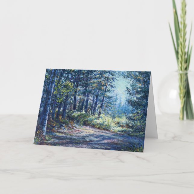 Carte à notes vierges "Lumière du soir sur la pist (Devant)