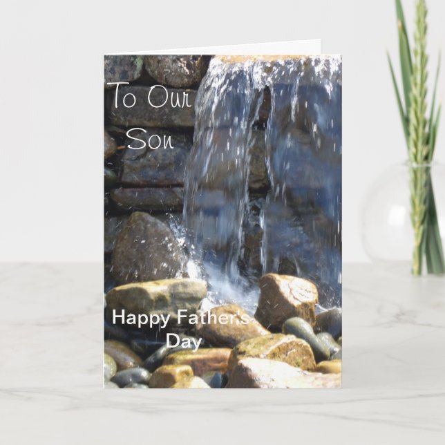 Carte À Notre Fils Bonne Fête des pères. (Devant)