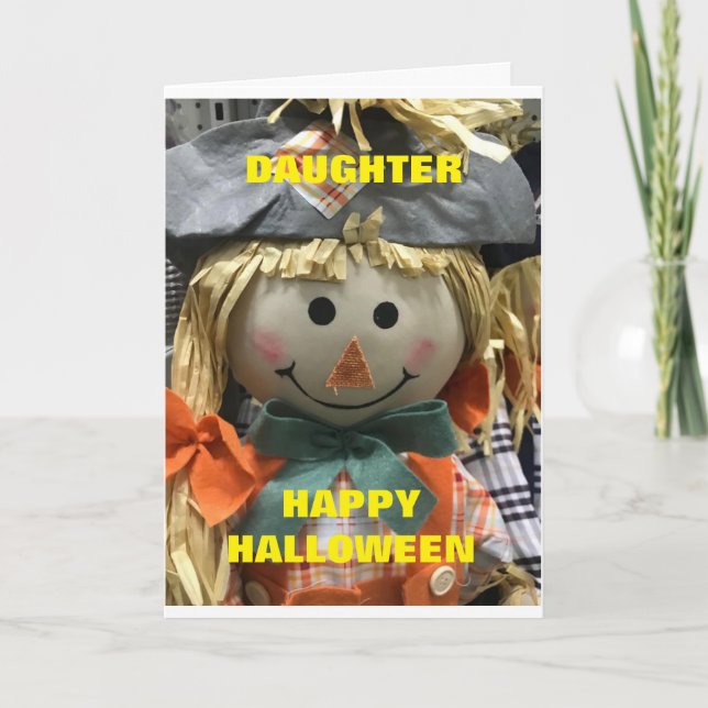 CARTE **À NOTRE JEUNE FILLE** À HALLOWEEN (Devant)