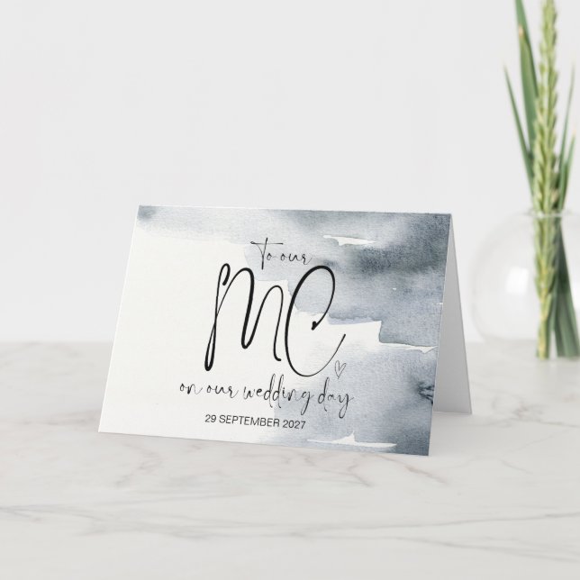 Carte À notre MC le jour du mariage Merci mariée et sall (Devant)