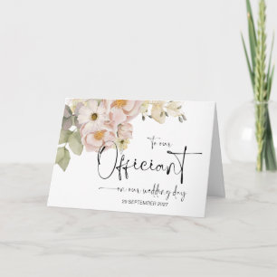 Carte À notre officier le jour du mariage Merci prêtre