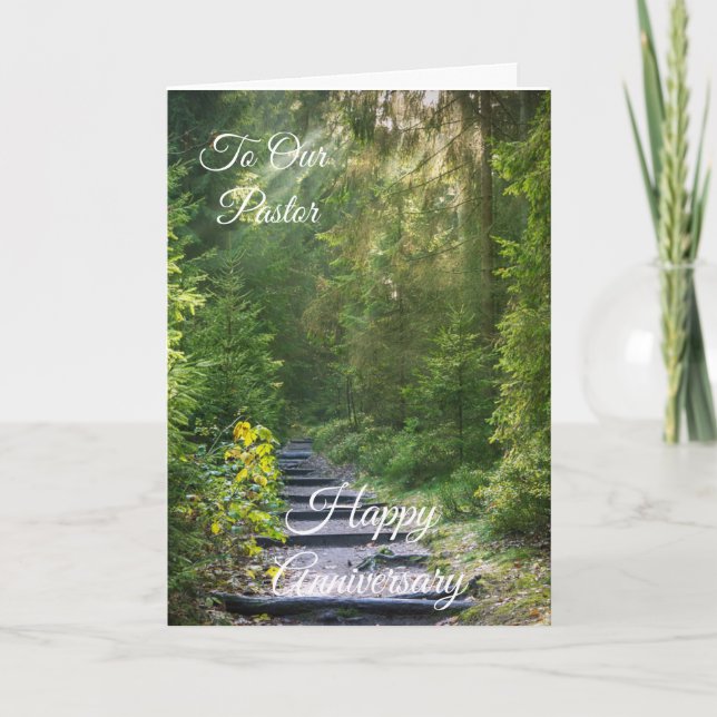 Carte À notre pasteur Bonne Anniversaire (Devant)