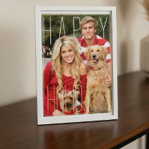 Carte à paillettes Modern PhotoPop Joyeuses Fêtes