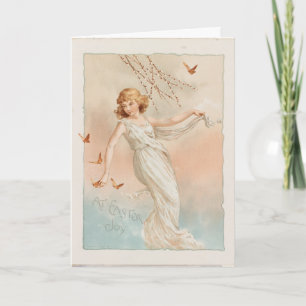 Carte "À Pâques Joie" - Impression Vintage, L. Prang & C