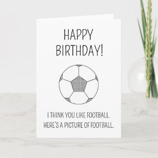 Carte A picture of football - Birthday card