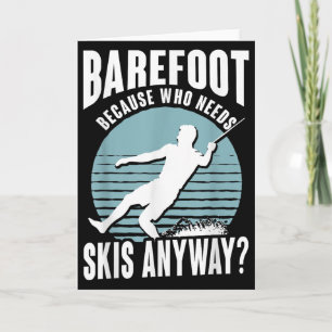 Carte À pied qui a besoin de skis de toute façon Humoris