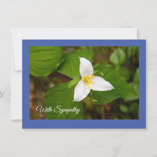 Carte à plat à fleurs sauvages Trillium