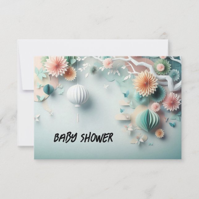 Carte à plat baby shower invitation (Devant)