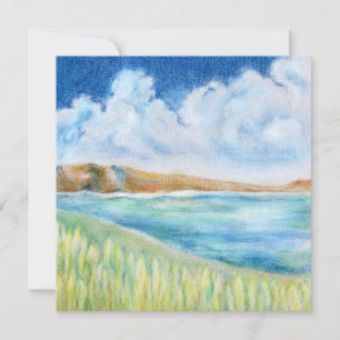 Carte à plat carré Blue Skies and Clouds