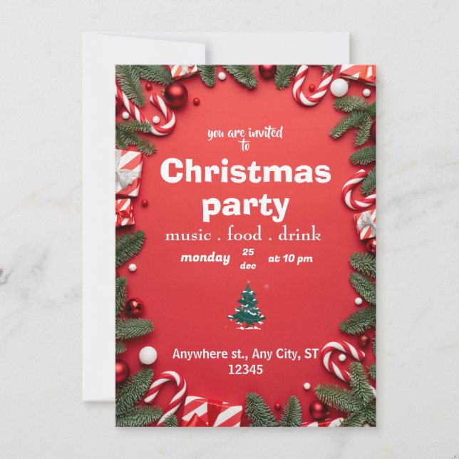 Carte à plat Christmas Invitations (Devant)