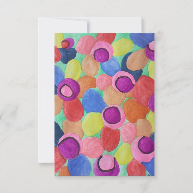 Carte à plat couleur bonbon (Devant)
