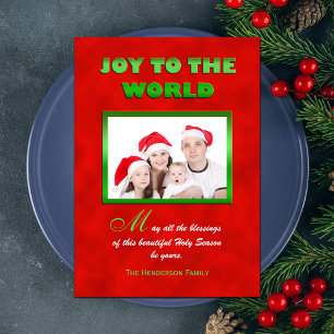 Carte à plat de la famille de Noël religieuse