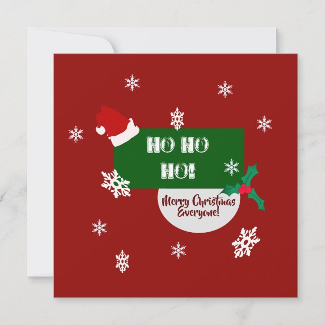 Carte à plat de Noël (Devant)