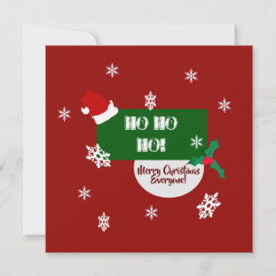 Carte à plat de Noël