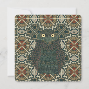 Carte à plat décorée Burrowing Owl Earth Tones