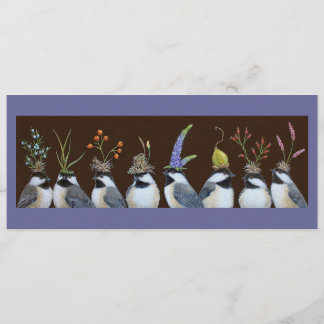 Carte à plat des poulets de fête
