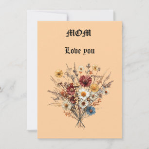 Carte à plat du jour de la mère