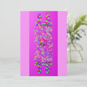 Carte à plat Floral bat mitzvah