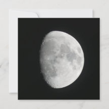 Carte à plat Gibbous Moon Waning