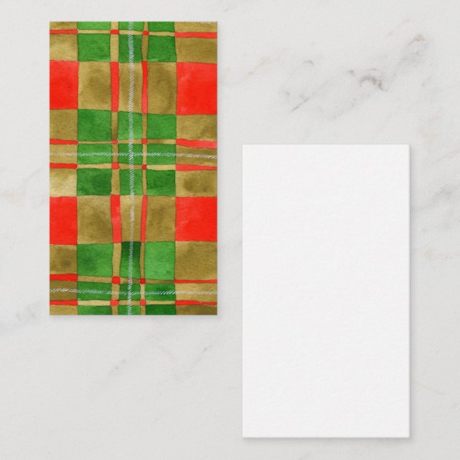 Carte à plat MAC GREGOR TARTAN 3,5x2 / Verticale (Devant / Derrière)