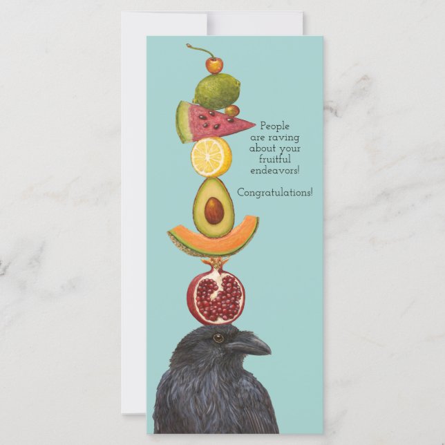 Carte à plat Raven félicitations (Devant)