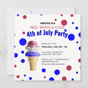 Carte à plat rouge, blanc et Cool