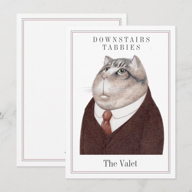 Carte à plat VALET CAT 4,5 x 6,25 + texte (Devant / Derrière)
