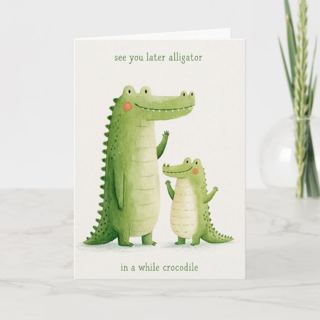 Carte À plus tard Alligator (Devant)