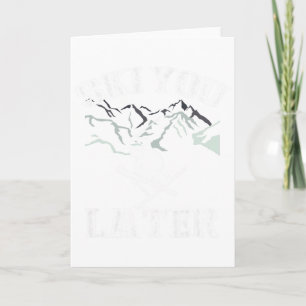 Carte À plus tard pour l'aventure de ski de plein air en