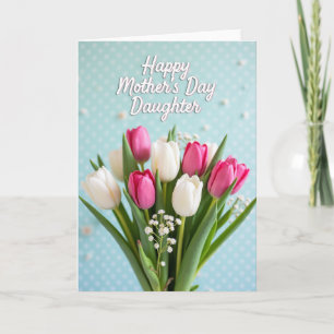 Carte à pois en fleurs de printemps